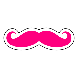 Moustache Sticker (Hot Pink)